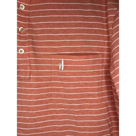 johnnie-O The Original Polo Mens XL Neese Stripe Carnival Peach Casual Preppy - Picture 6 of 14